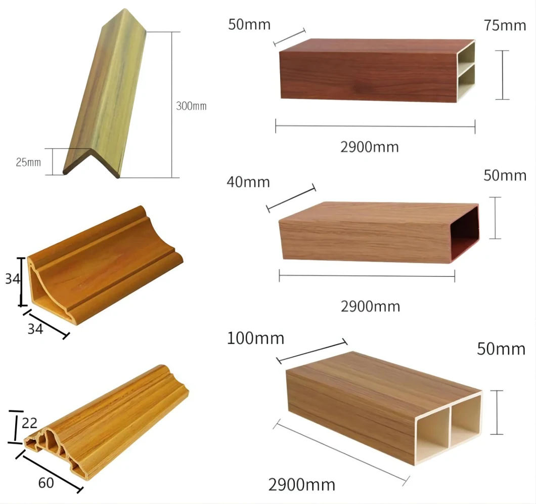 Custom WPC Tube Square WPC Timber Tubes WPC Ceiling Tubes