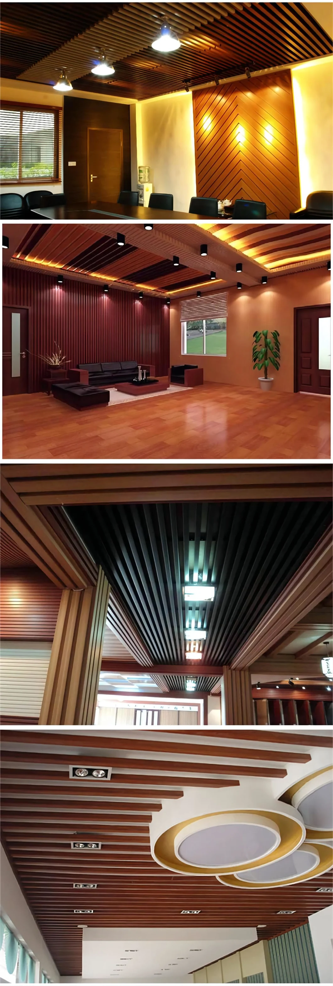 Simple Install Indoor Decorative WPC Timber Tube Ceiling Baffle Square Tube