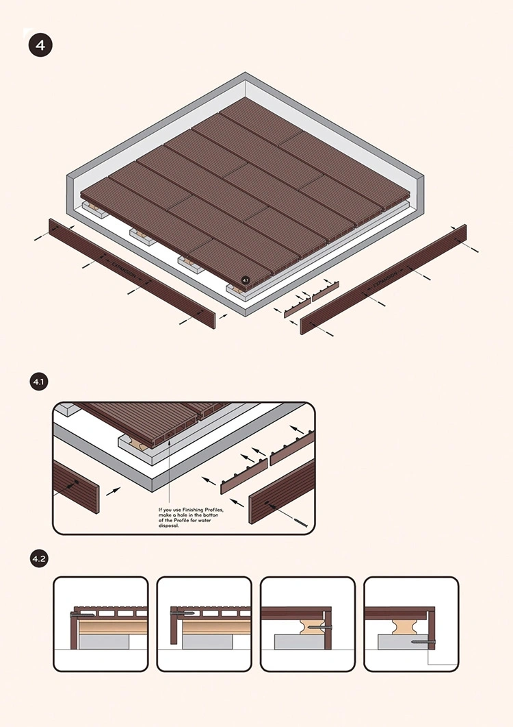 Plastic Wood Exterior Outdoor WPC Deck Flooring Wood PE Plastic Composite Decking Marine WPC Solid Composite Decking