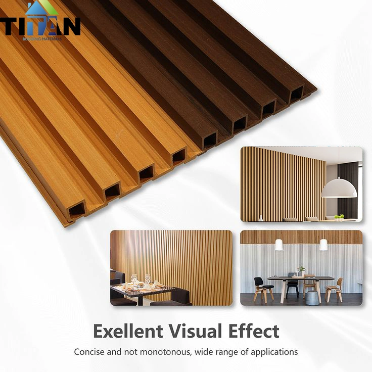 Decoration Laminated WPC Slat Interior Wood Wall Panels