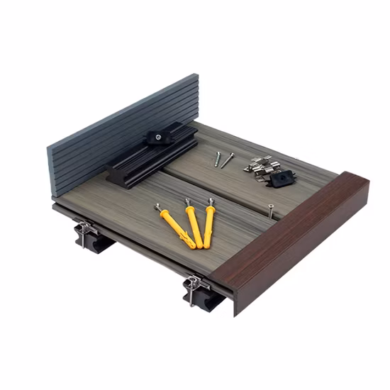 Высококачественный композитный пол из древесного зерна, композитный настил из цельного дерева и пластика WPC.