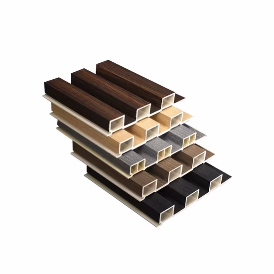 Внутренняя облицовка деревом из ДПК, ламинат, гофрированная стеновая панель из ДПК в Китае