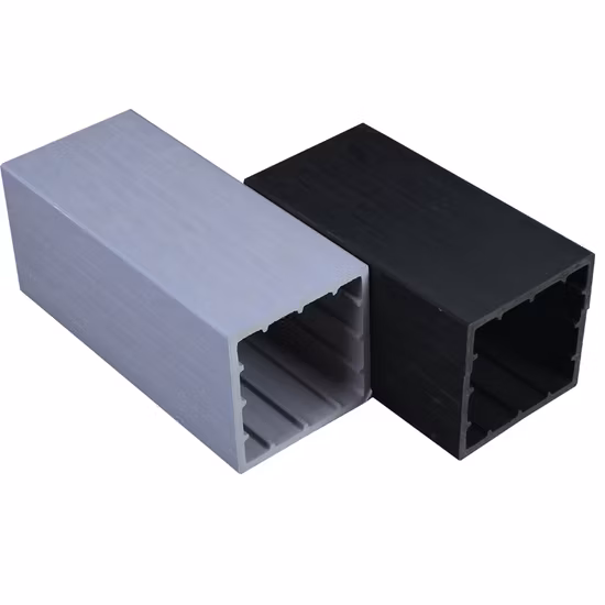 100*100 мм новый дизайн WPC деревянная композитная полая квадратная деревянная труба для внутренней отделки